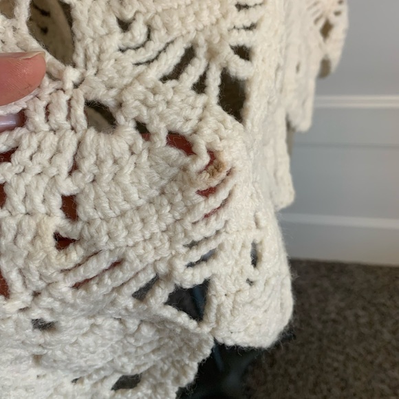 OSFM crochet poncho Hippie Boho - Picture 5 of 7